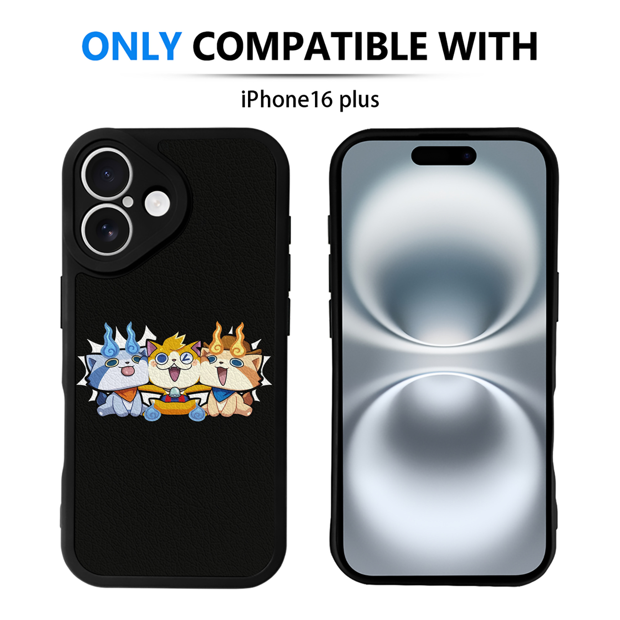 （画像用） 妖怪ウォッチ Yo-kai Watch 【iPhone 16シリーズ対応】シリコンスマホケース（レザー調） 材質：シリコン